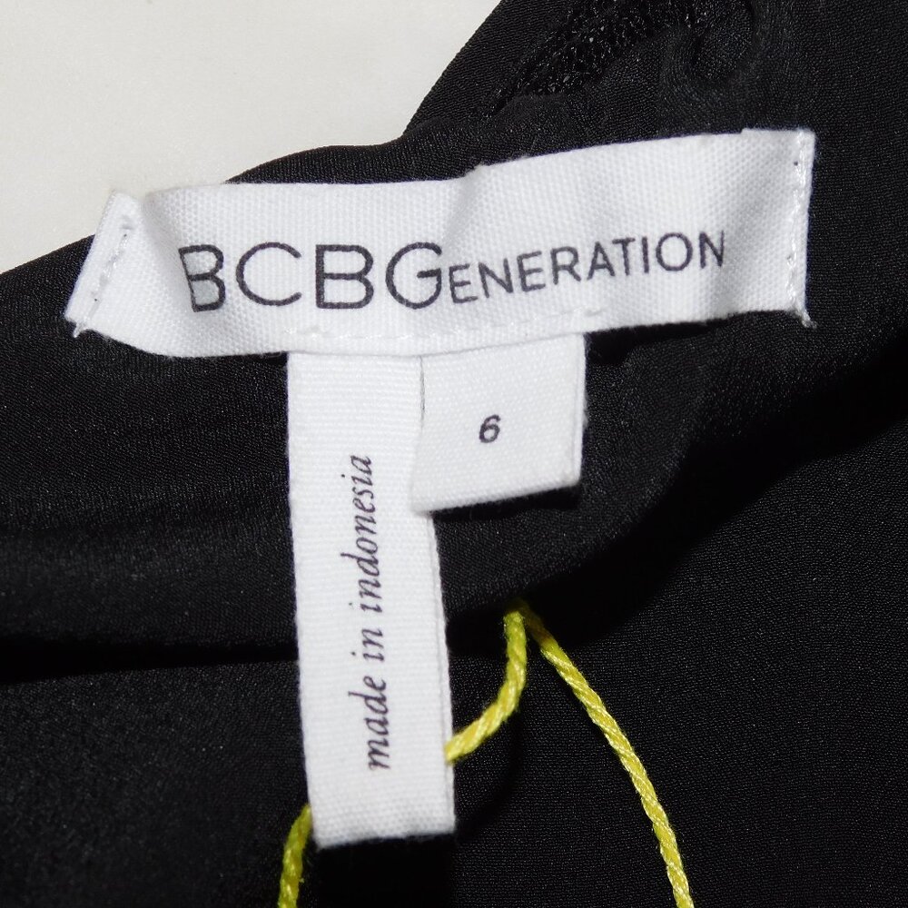 BCBGeneration Little Black Dress With Lace Halter Design W/ Spaghetti Straps - Picture 7 of 10